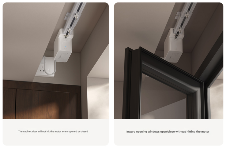 Xiaomi Mijia Hidden Smart Curtain kan monteras nära dörrar. (Bildkälla: Xiaomi via Google Translate)