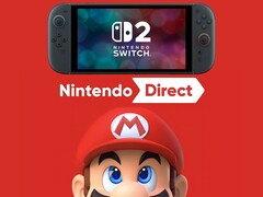 Nästa Nintendo Direct med Switch 2 ovanför Mario (Bildkälla: Nintendo of America med ändringar)