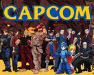 Capcoms logotyp med karaktärer från företagets spel. Det japanska förlaget har i stort sett undgått den våg av uppsägningar som drabbat västerländska spelstudior.