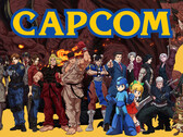 Capcoms logotyp med karaktärer från företagets spel. Det japanska förlaget har i stort sett undgått den våg av uppsägningar som drabbat västerländska spelstudior.