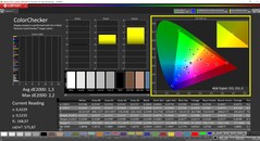 CalMAN ColorChecker kalibrerad (målfärgrymd: AdobeRGB)