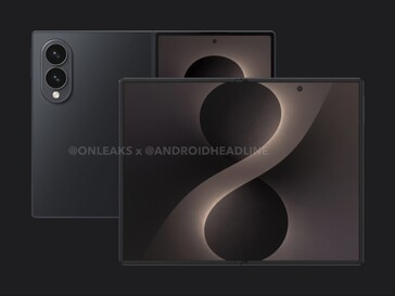 Inofficiell återgivning av Galaxy Wide Fold helt utfälld.