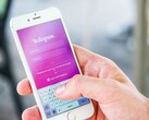 Smartphone med Instagram-appen igång