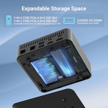Minidatorn har plats för en andra SSD-enhet (Bild: Minix)