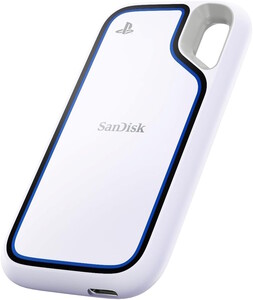 Den externa SSD-enheten har den officiella PlayStation-logotypen (Bildkälla: SanDisk)