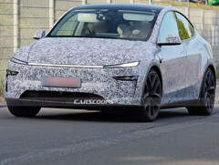 Tesla Model Y Performance testar 2026 på Nürburgring. (Bildkälla: Carscoops)