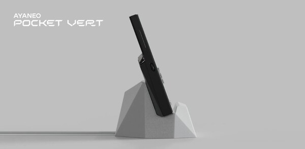 Bland de tillbehör som kommer att finnas tillgängliga för Pocket Vert finns en laddningsdocka. (Bildkälla: Ayaneo)