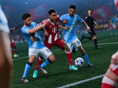 Bild som visar spelare som försöker ta kontroll över bollen (Bildkälla: EA) 