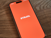 En bild av Strava-logotypen på en iPhone.