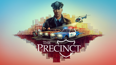 Officiell nyckelbild för The Precinct, med konstapel Nick Cordell Jr. och centrala visuella teman (Bildkälla: Fallen Tree Games via Games Press)