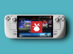 Microids Mega Mix-spelsamling upphör att gälla den 20 november. På bilden: Steam Deck med Humble Bundle-logotypen. (Bildkälla: Valve och Humble Bundle - redigerad)