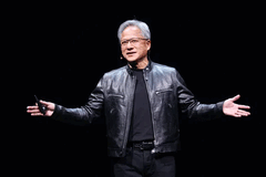 Jensen Huang, VD för Nvidia, håller ett tal (Bildkälla: CNA)