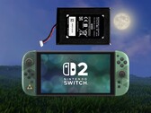 Batteribyte enligt bilden ovan: Zelda 40th Anniversary Switch 2-konsol