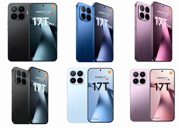 Läckta renderingar av Xiaomi 17T-serien.