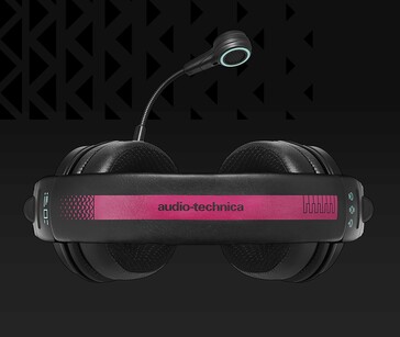 Huvudbandet på Audio-Technica Hatsune Miku ATH-M50xSTS-USB MIKU-headsetet innehåller designelement från Mikus håraccessoarer. (Bildkälla: Audio-Technica)