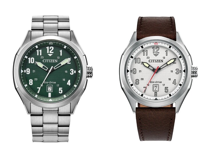 Klockorna Citizen Terra Force AW1890-51X (vänster) och AW1890-19B (höger). (Bildkälla: Citizen, redigerad)