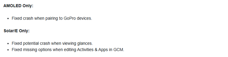 Release Notes för betaversion 10.21 för Garmin Instinct 3 smartwatch. (Bildkälla: Garmin)
