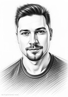 Bild genererad med Portrait Studio AI i "Sketch"-läge.