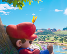 I en lugn stund före det kosmiska äventyret tar Mario en tupplur under ett träd i technicolor - en föraning om lugnet före den interstellära stormen i The Super Mario Galaxy Movie.