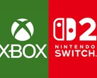 Logotyperna för Xbox och Switch 2 staplade sida vid sida (Bildkälla: Microsoft Xbox Gaming, Nintendo of America med ändringar)