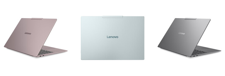 IdeaPad Slim 5 Ultra 14IWC11 i färgerna Chill Blue, Dreamy Violey och Lowkey Grey.