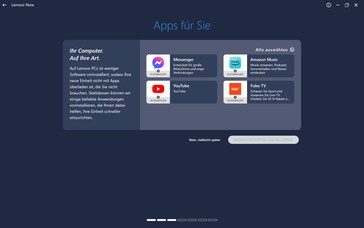 Ytterligare appar föreslås under den första installationen
