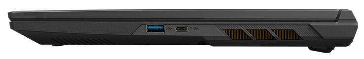 Höger: USB 3.2 Gen 2 Typ-A, USB 3.2 Gen 2 Typ-C med Power Delivery