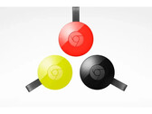 En produktbild som visar Googles Chromecast 2 i olika färger. (Bildkälla: Google)