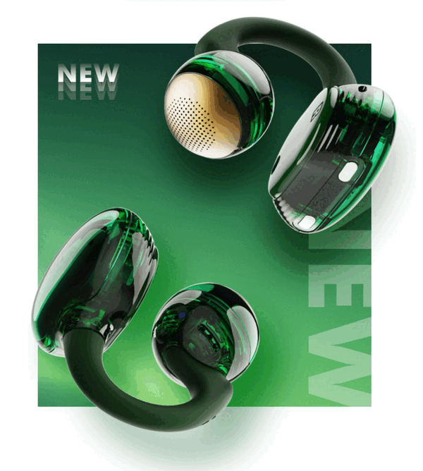 JBL Soundgear Clips Emerald Green specialutgåva har en transparent design.