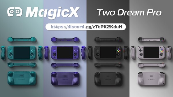 De gröna och lila varianterna av MagicX Two Dream Pro har färgmatchande knappar.