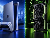 AI-genererade renderingar av PS6 och Nvidias RTX 6060-GPU.