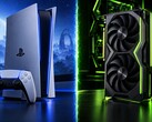 AI-genererade renderingar av PS6 och Nvidias RTX 6060-GPU.