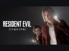 Claire Redfield och Sherry Birkin håller i ficklampor i det officiella reklamfotot för Resident Evil Requiem (Bildkälla: Capcom)