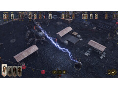 En skärmdump från Shadow of the Road som visar upp de turordningsbaserade striderna i spelet. (Bildkälla: Steam)