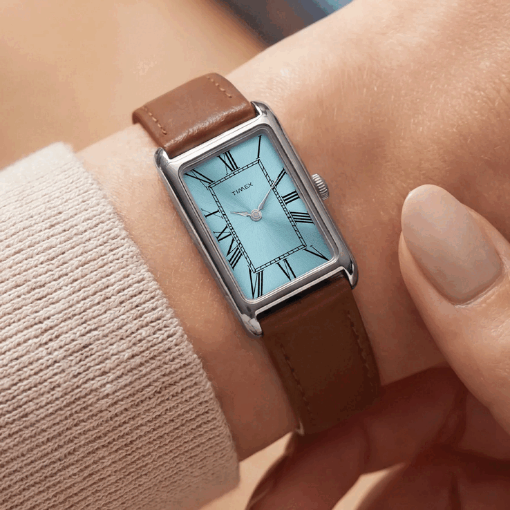 Klockan Timex 1976 Lexington Reissue Inspired TW2Y78900 levereras med ett brunt läderarmband