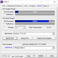 CPU-Z: riktmärken