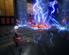 I Terminull Brigade samarbetar spelarna som cybernetiska verkställare för att ta ner skurkaktiga AI-fraktioner i en stad med cyberpunk-tema. På bilden - en skärmdump från spelet. (Bildkälla: Steam)
