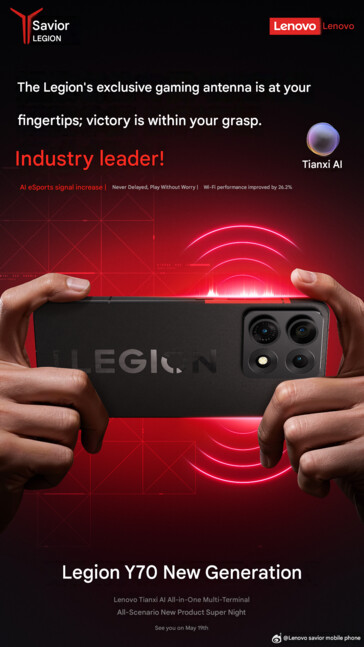 WiFi prestanda teaser av den kommande Lenovo Legion telefon (maskinöversatt)