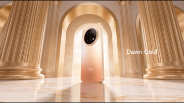 Honor X9e Pro i färgen Dawn Gold.