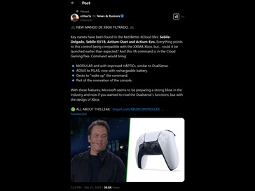 eXtas1s Sebile controller leak X post (Bildkälla: eXtas1s X-konto)