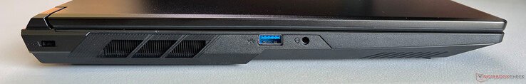 Vänster: USB-A 3.2 Gen.1 (5 GBit/s), 3,5 mm ljuduttag