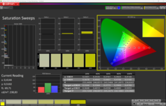 CalMAN Mättnadssvep (sRGB)