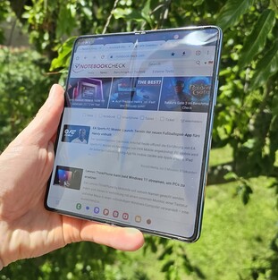 Den interna displayen på Galaxy Z Fold5