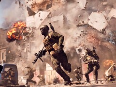 Bilden visar ett team som flyr från en explosion i Battlefield 6. (Bildkälla: DICE)