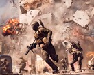 Bilden visar ett team som flyr från en explosion i Battlefield 6. (Bildkälla: DICE)