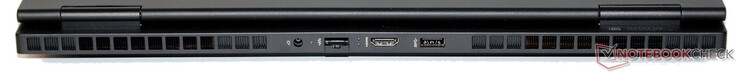 Baksida: Strömuttag, Gigabit Ethernet, HDMI, USB 3.2 Gen 1 (USB-A)