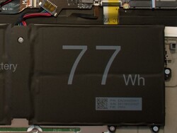 77-Wh batteri inuti LG Gram 17