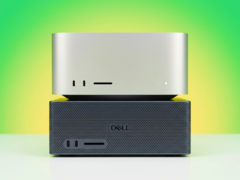 Mac Studio (överst), Dell XPS RTX Spark Mini PC (nederst).