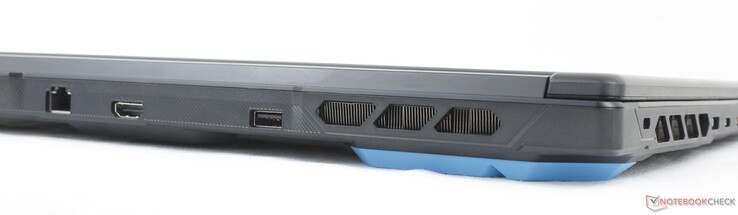 Baksida: RJ-45 (1 Gbps), HDMI 2.1, USB-A 3.2 Gen. 1