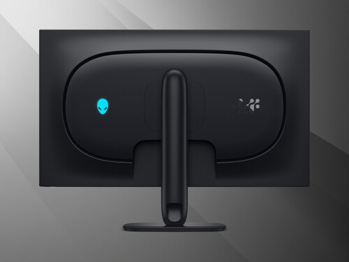 Baksidan av Alienware AW3226Q 32-tums 4K OLED-skärm visas
